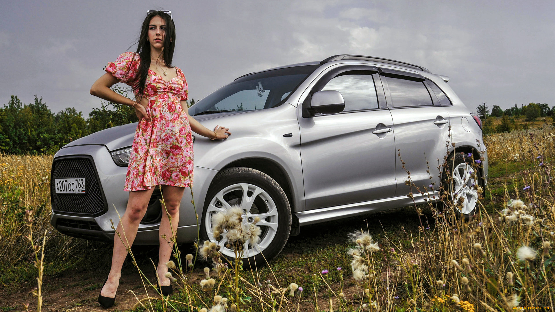 автомобили, -авто, с, девушками, mitsubishi, asx