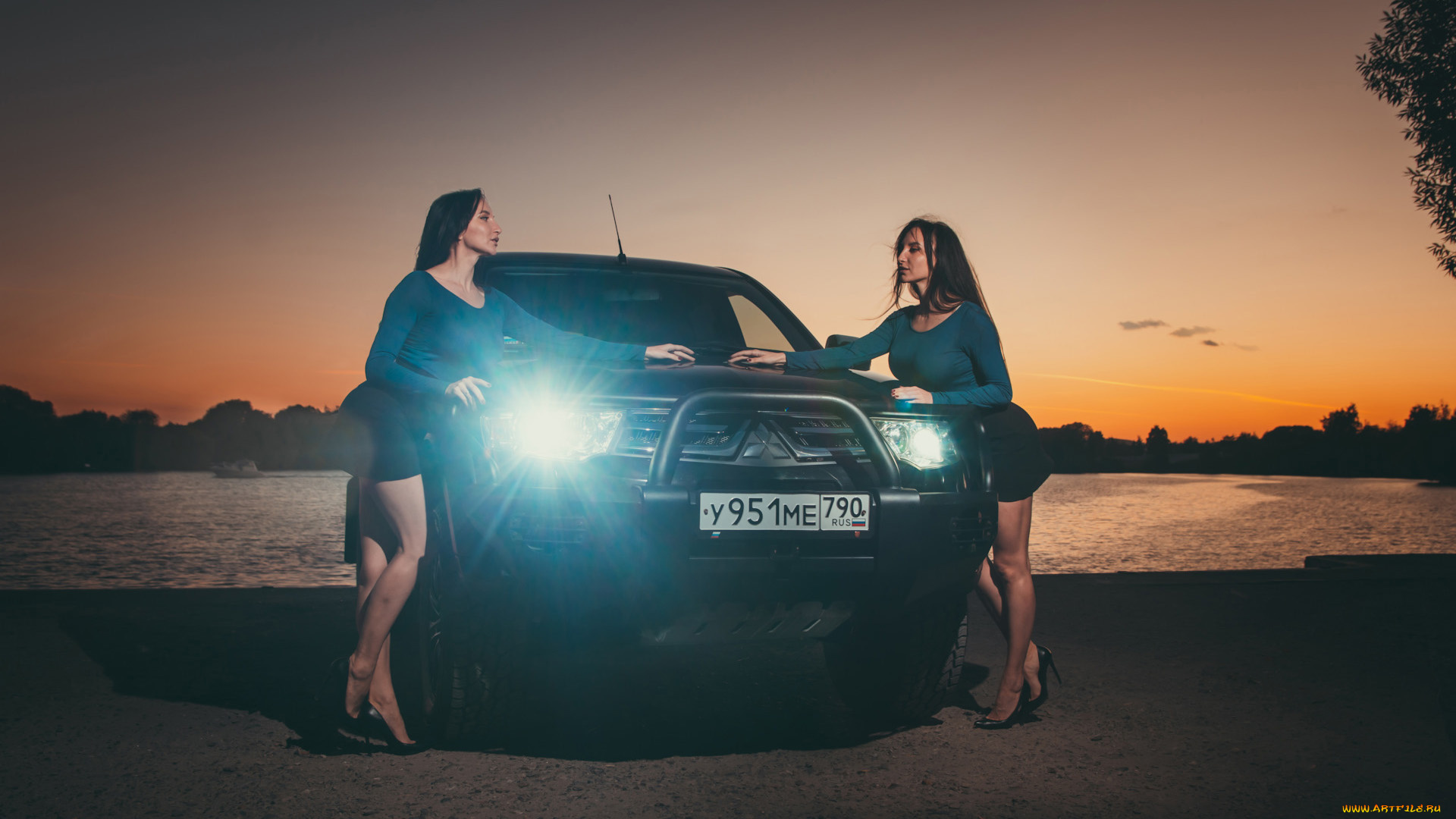 автомобили, -авто, с, девушками, mitsubishi