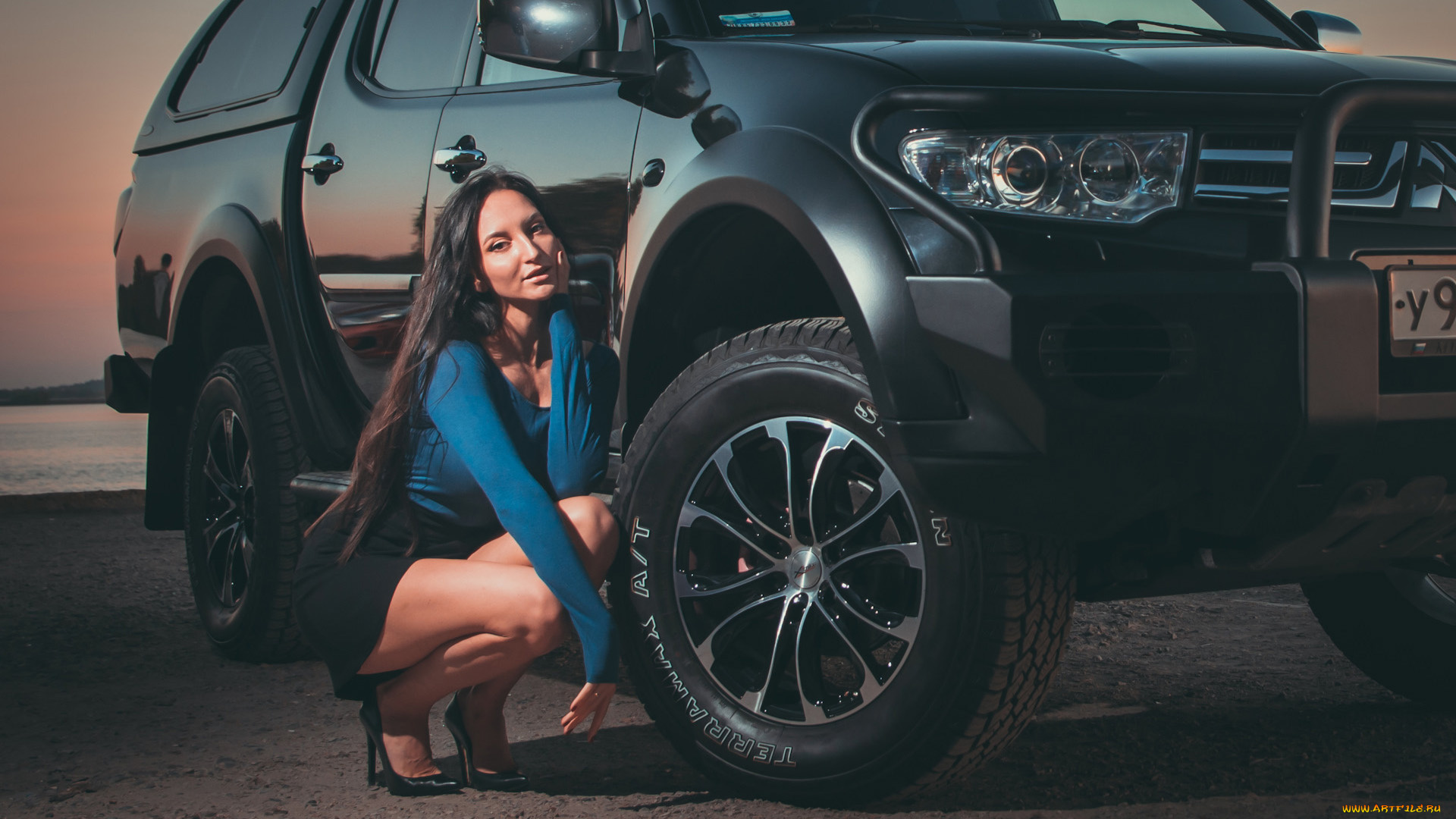 автомобили, -авто, с, девушками, mitsubishi