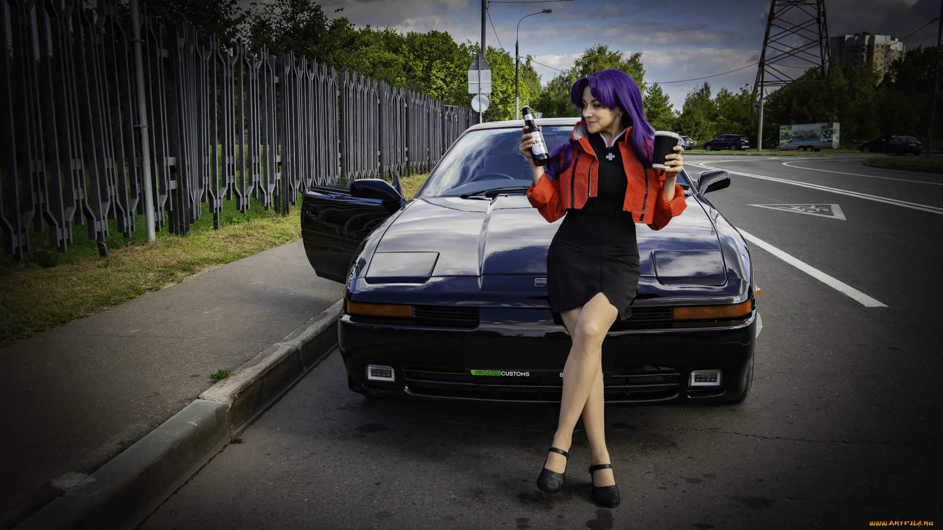 автомобили, -авто, с, девушками, toyota, supra