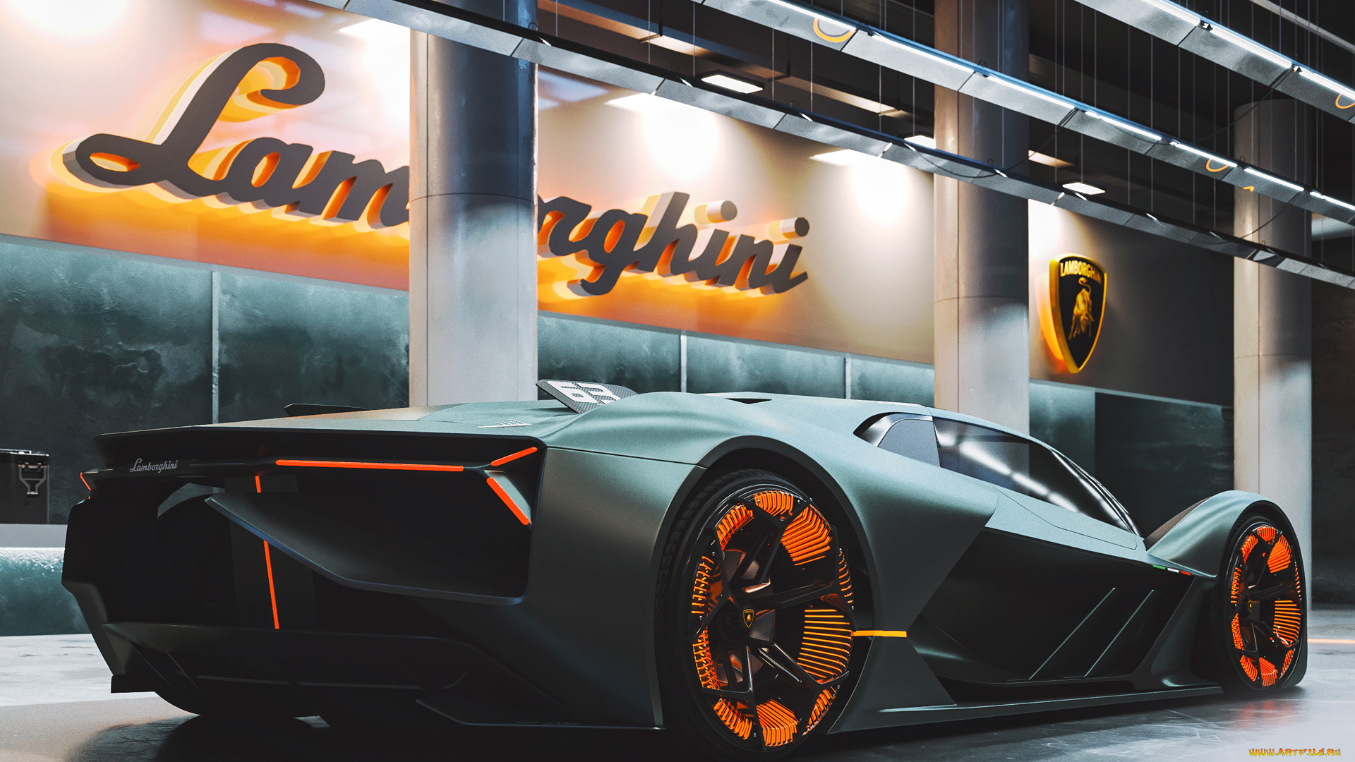 автомобили, 3д, lamborghini