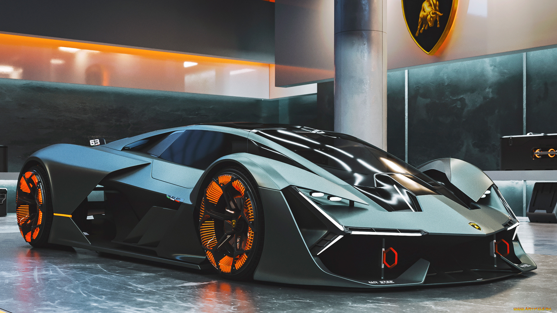 автомобили, 3д, lamborghini