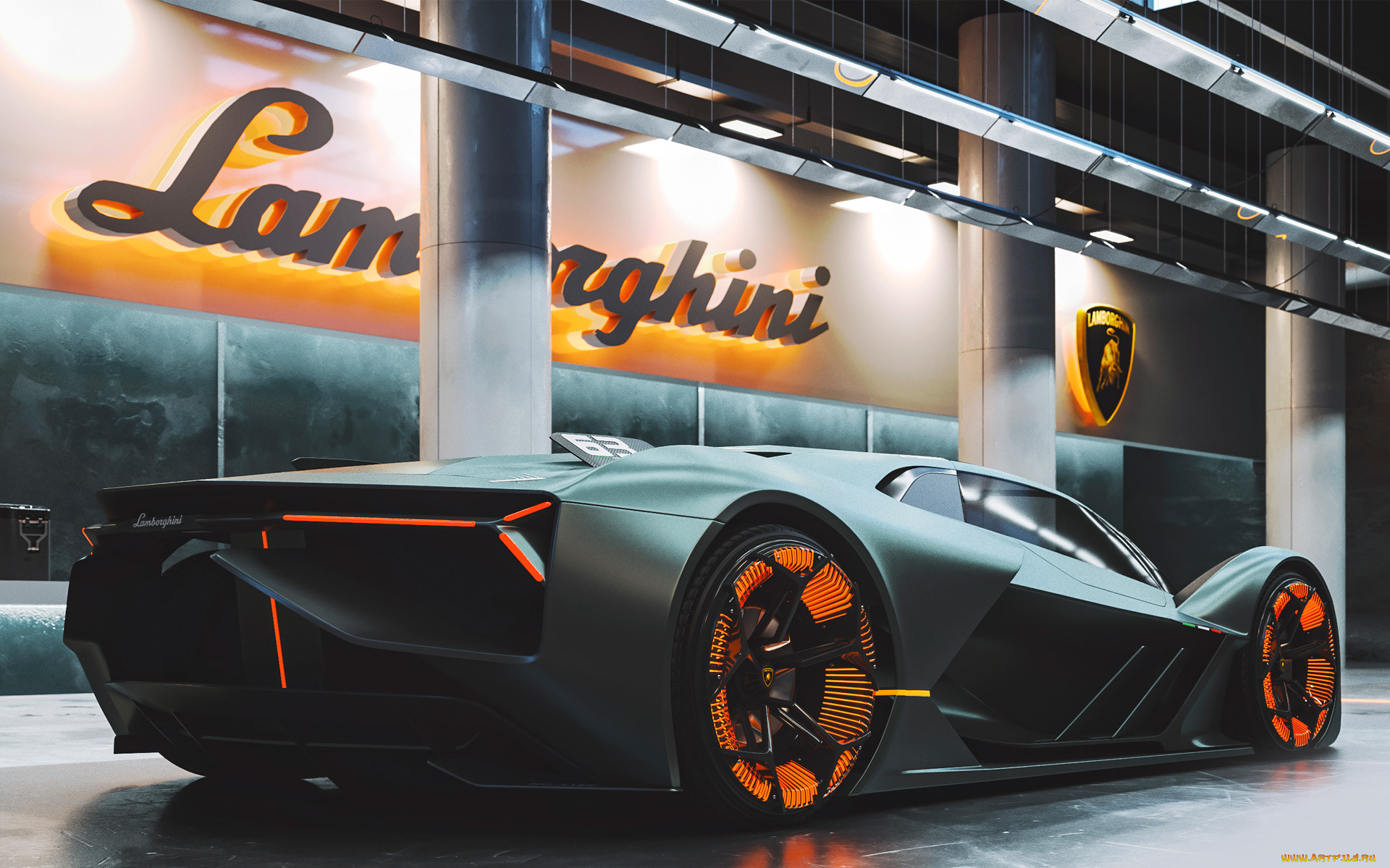автомобили, 3д, lamborghini