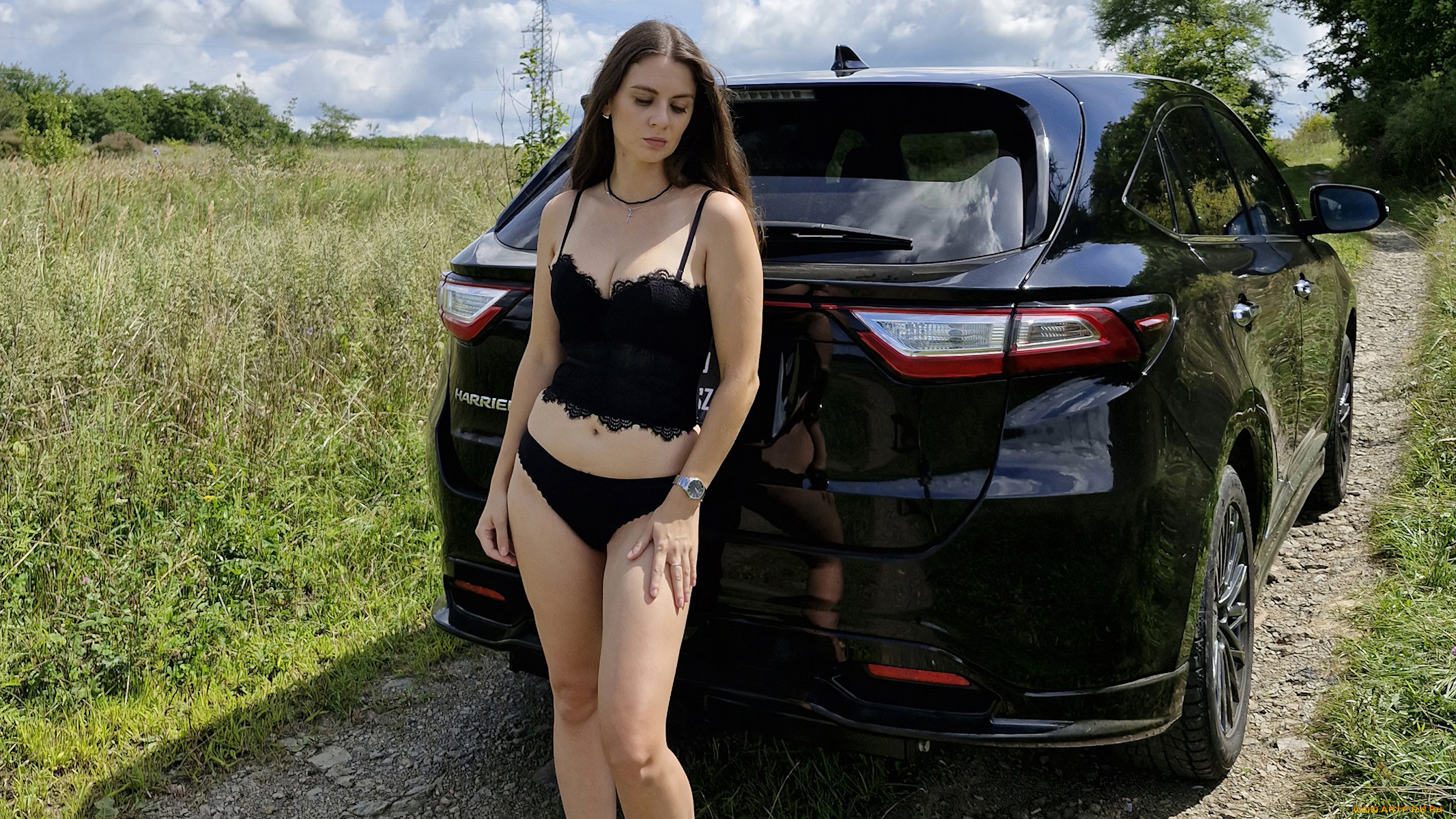 автомобили, -авто, с, девушками, toyota, harrier