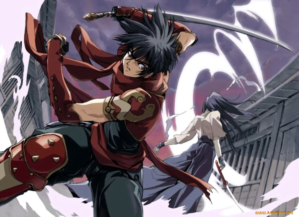 аниме, weapon, blood, technology