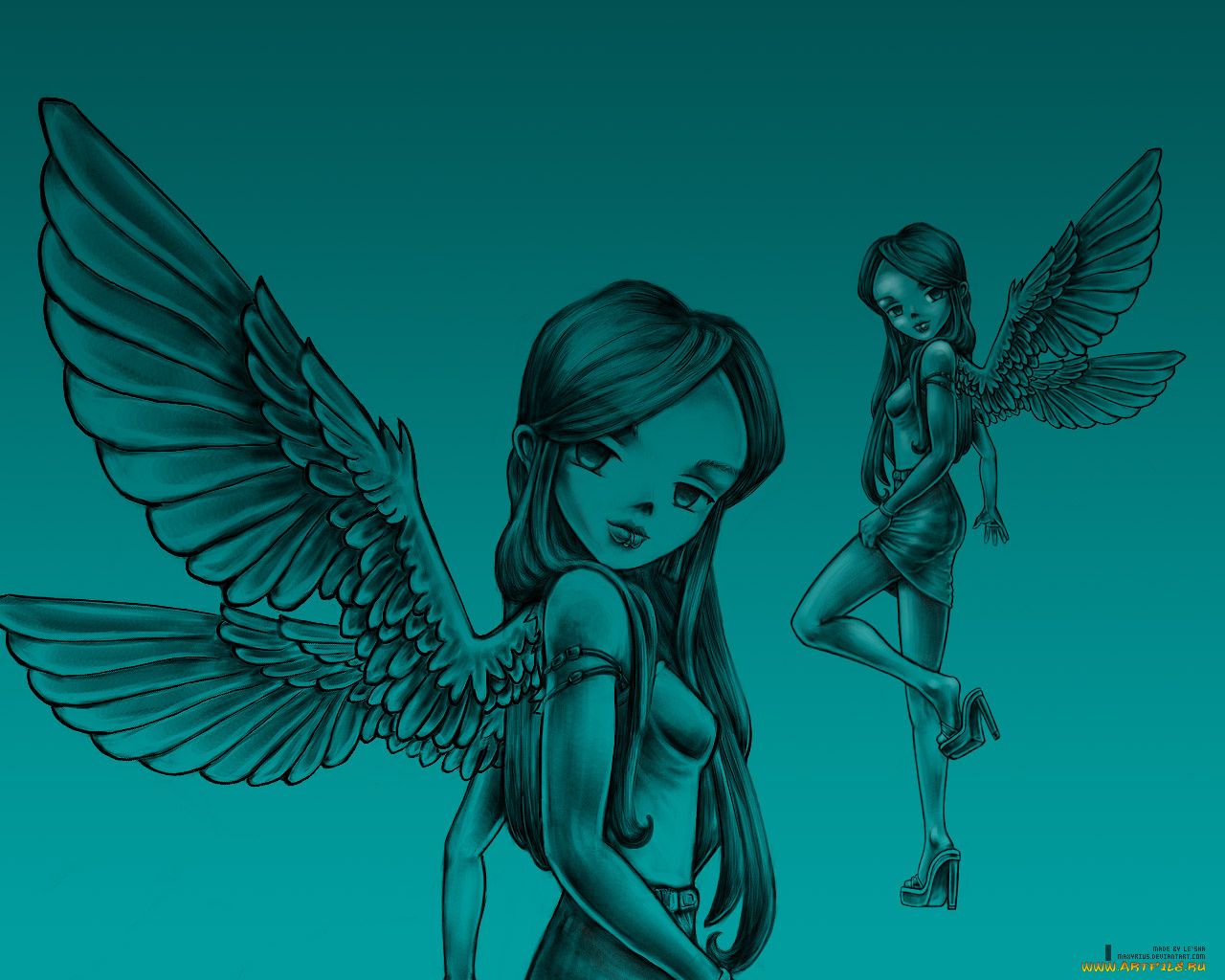 аниме, angels, demons