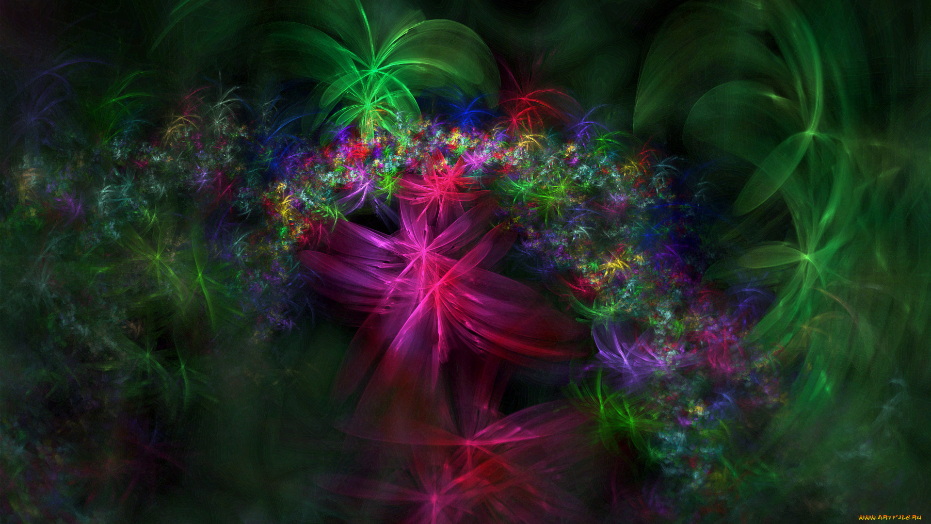 3д, графика, abstract, абстракции, узор, тёмный