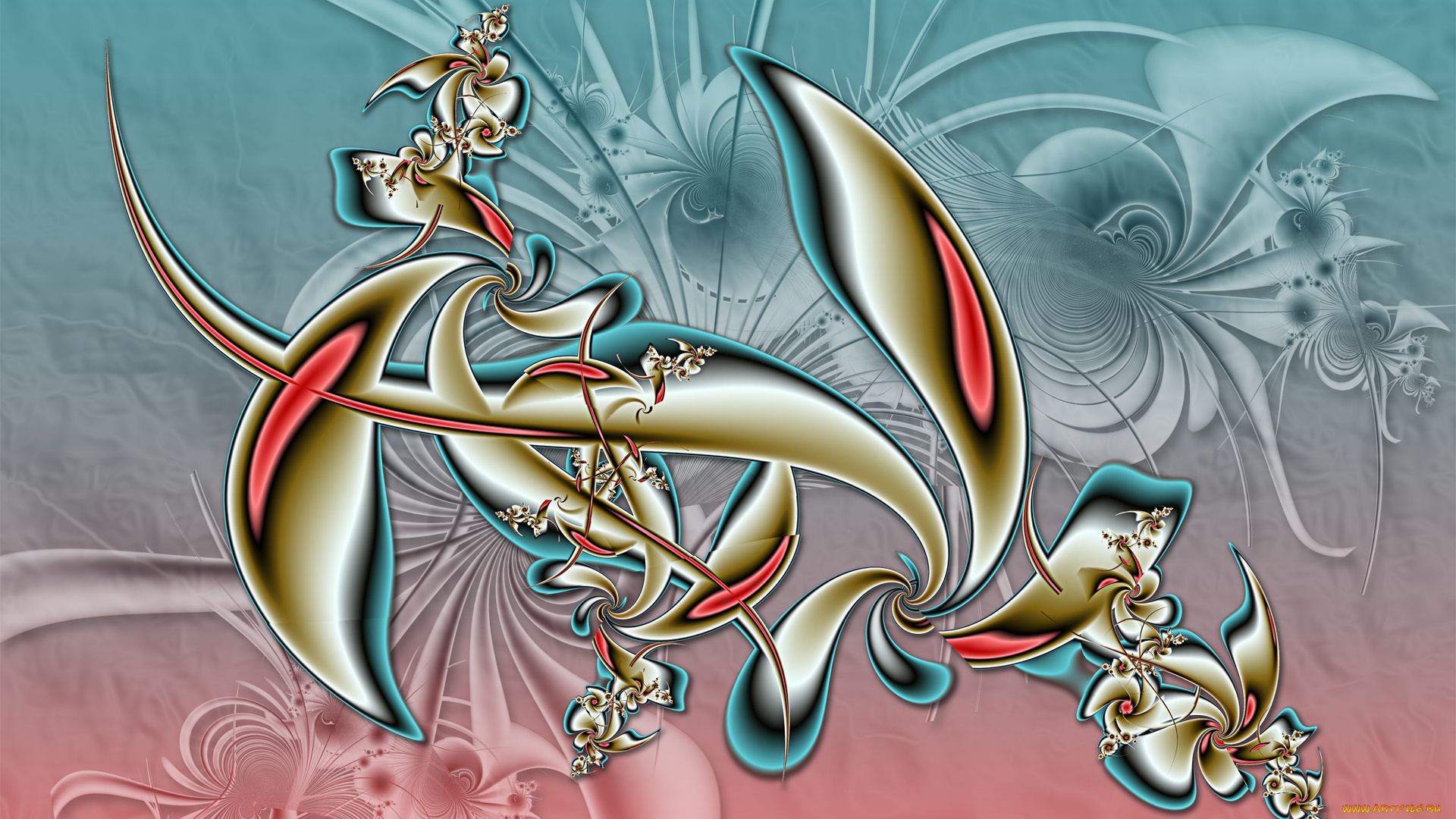 3д, графика, fractal, фракталы, узор