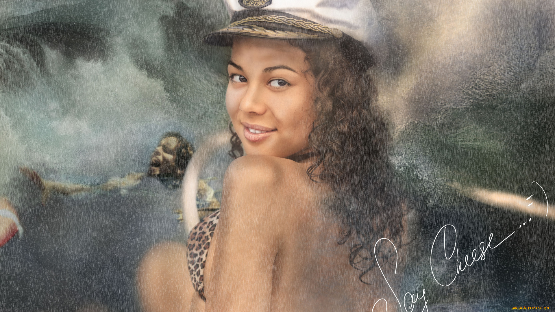 рисованные, люди, девушка