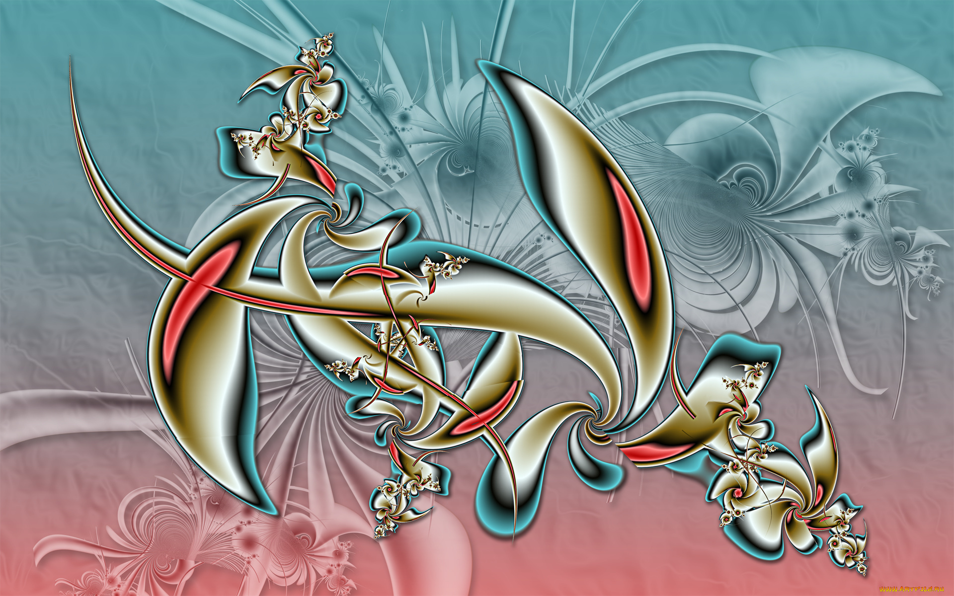 3д, графика, fractal, фракталы, узор