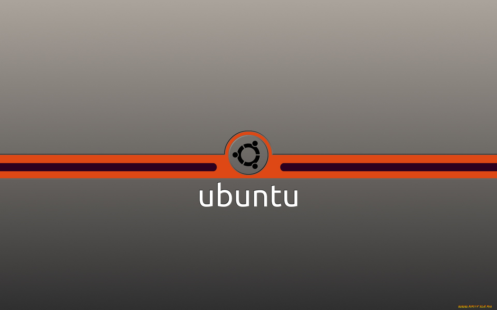 компьютеры, ubuntu, linux, полоса, фон, красная, серый