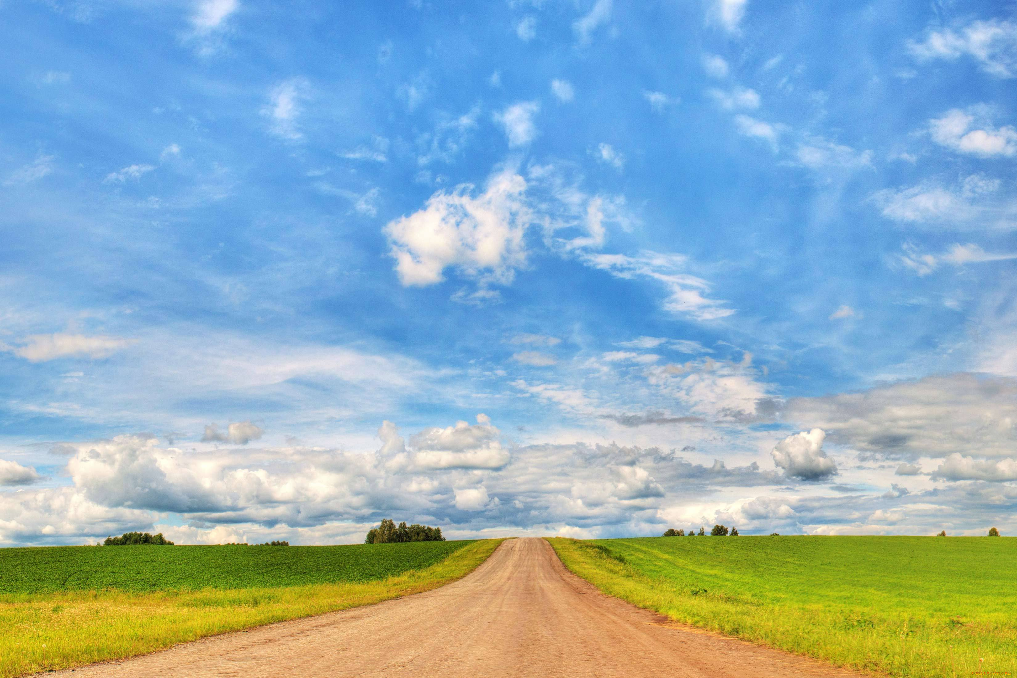 природа, дороги, поля