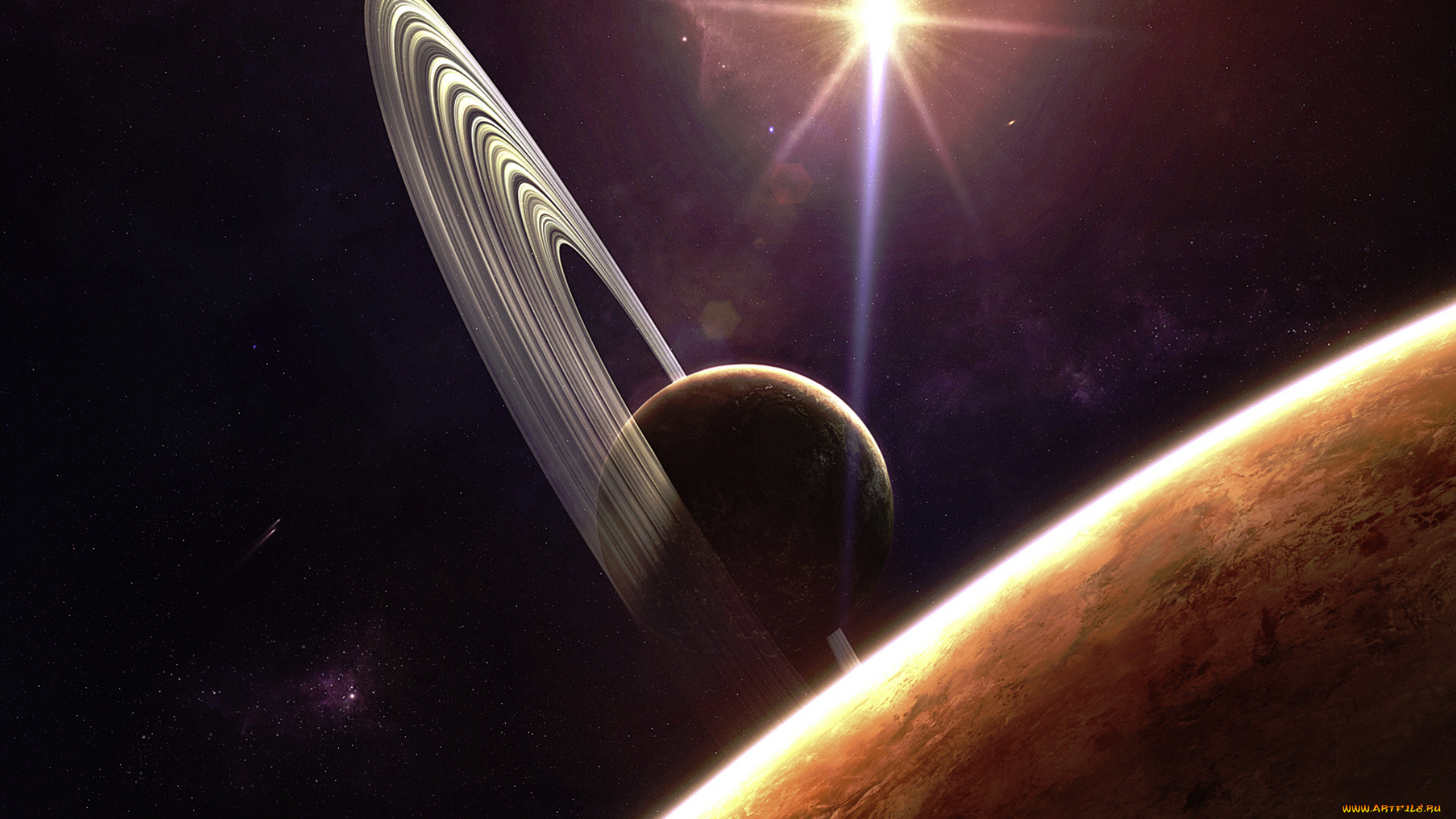 космос, арт, планеты-а, солнце, вселенная, звезды