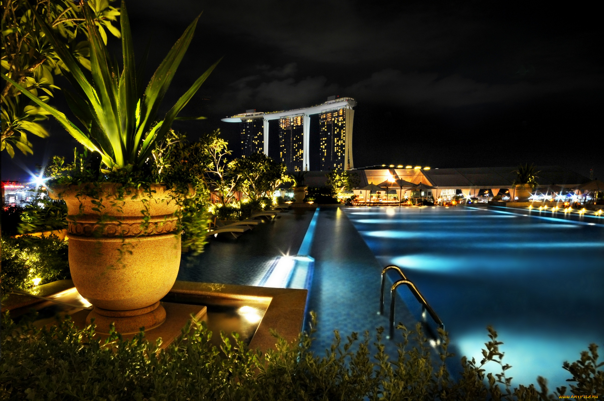 города, сингапур, бассейн