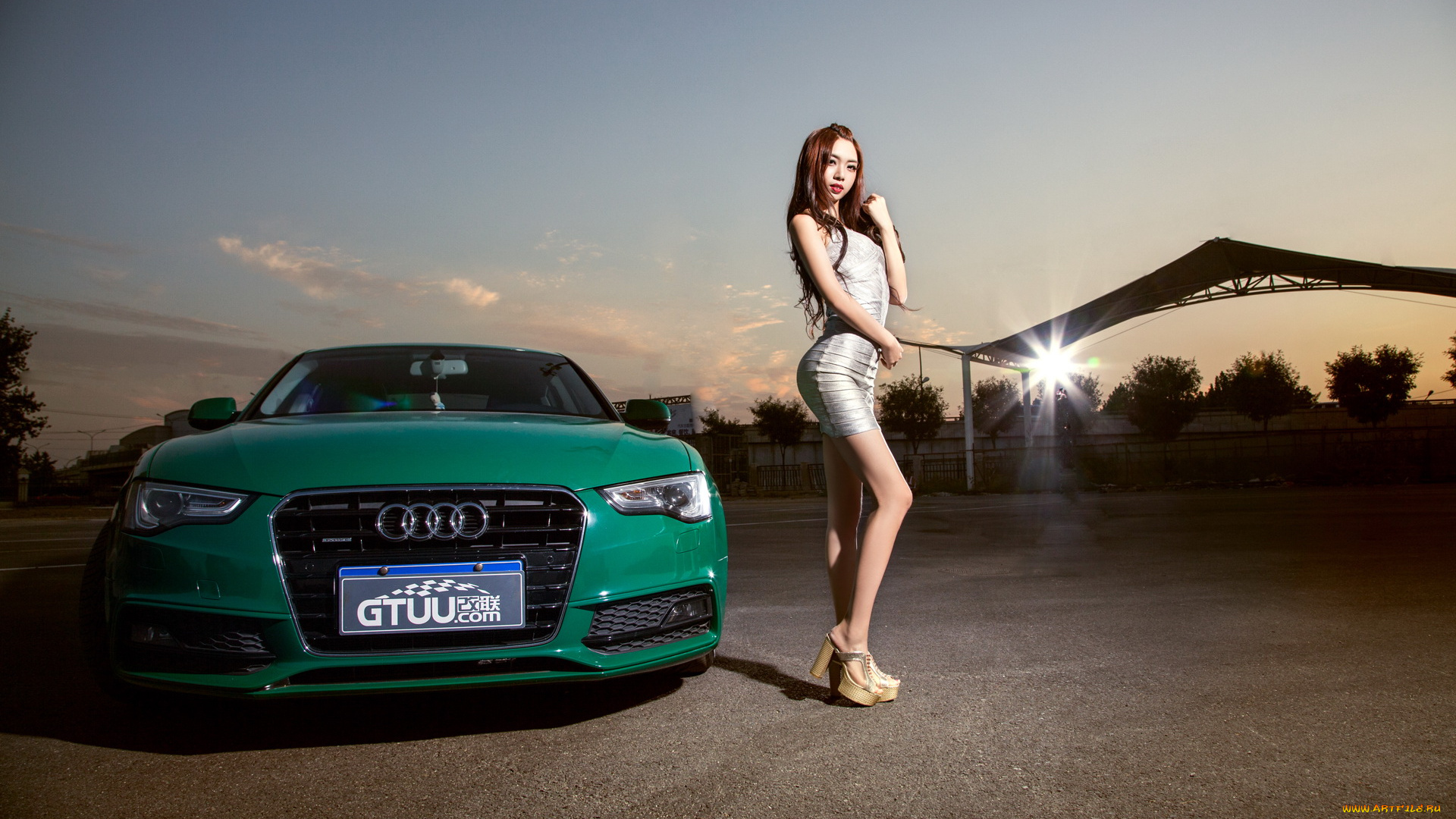 автомобили, авто, девушками, audi, a5, девушка, азиатка