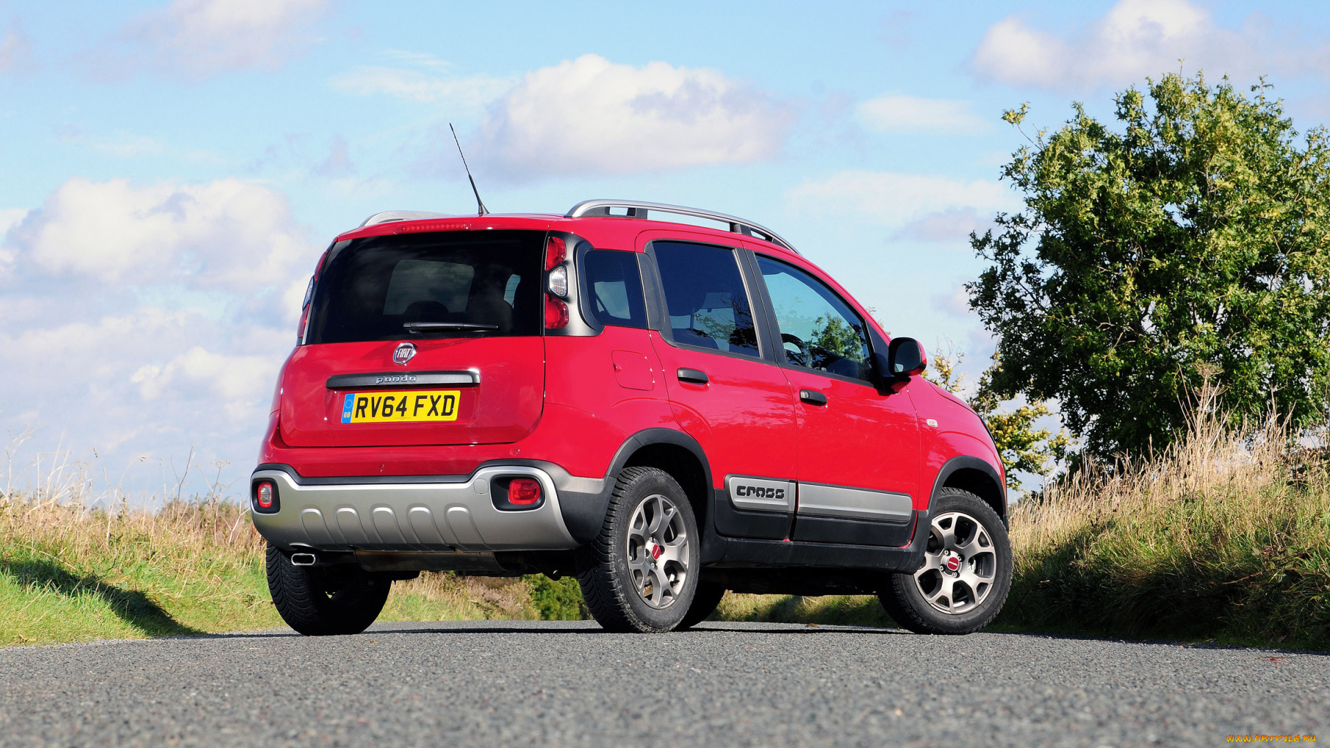 автомобили, fiat, красный, 2014г, 319, uk-spec, cross, panda