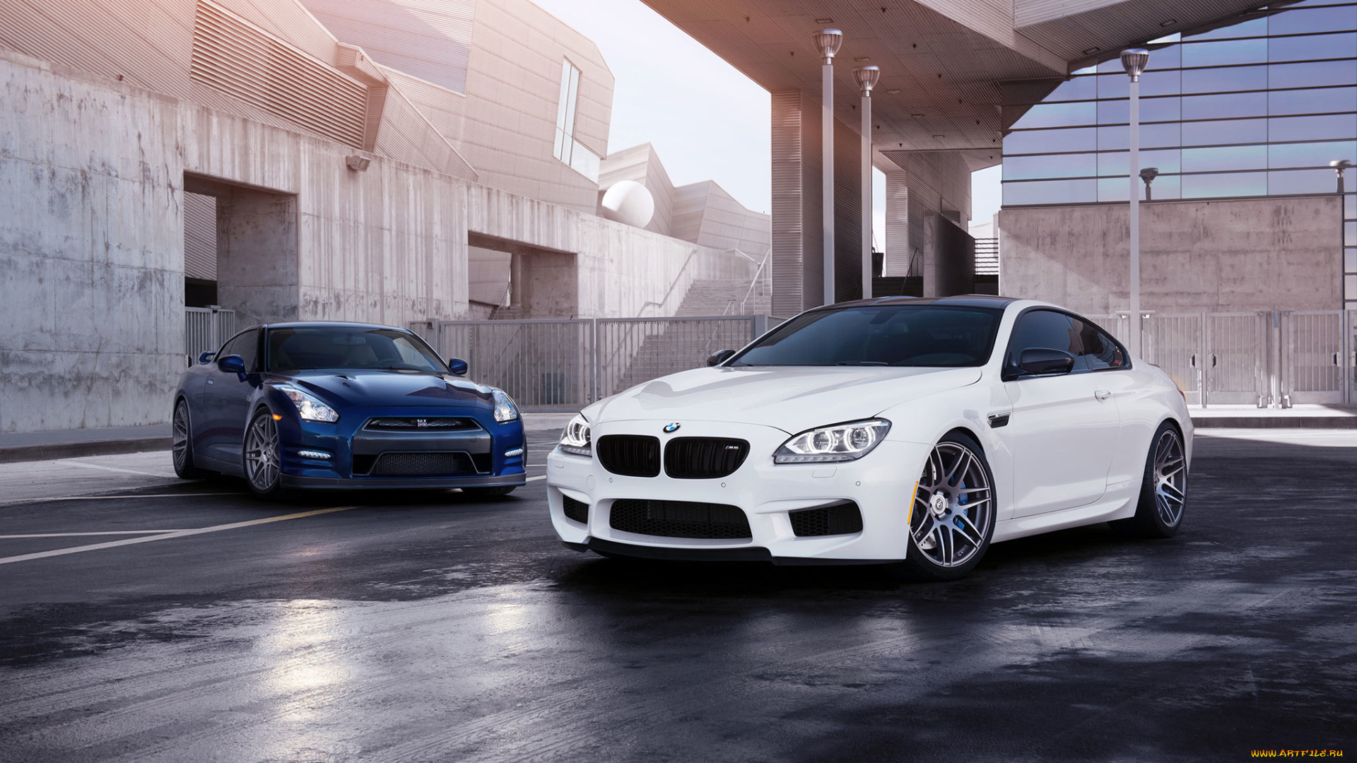 автомобили, nissan, datsun, чёрная, car, gt-r, bmw, m6, 1013mm, белая