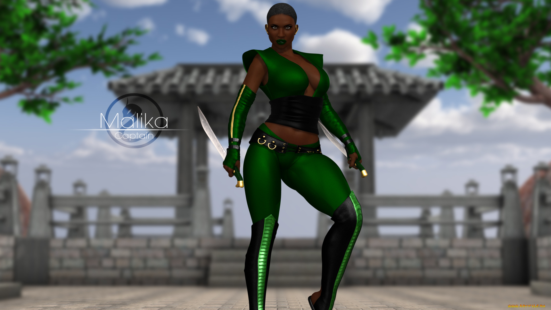 3д, графика, фантазия, , fantasy, фон, взгляд, девушка, оружие