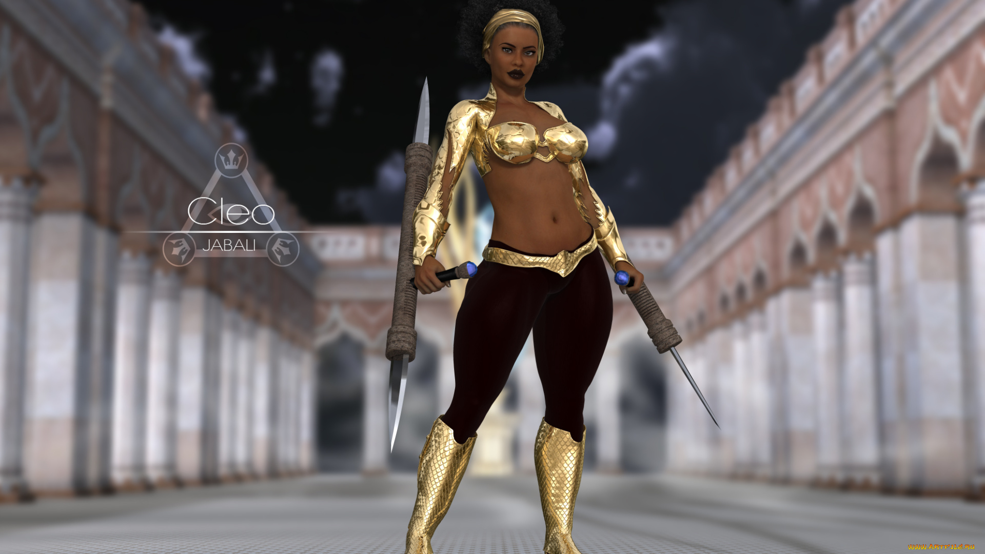 3д, графика, фантазия, , fantasy, оружие, фон, взгляд, девушка