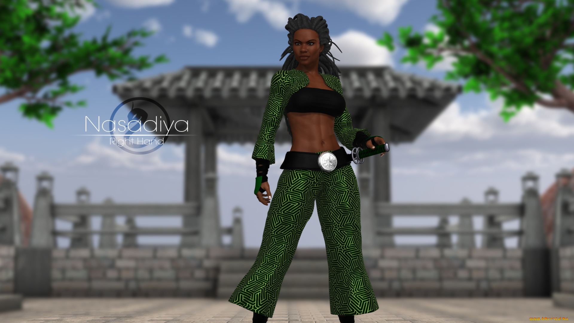 3д, графика, фантазия, , fantasy, оружие, фон, взгляд, девушка