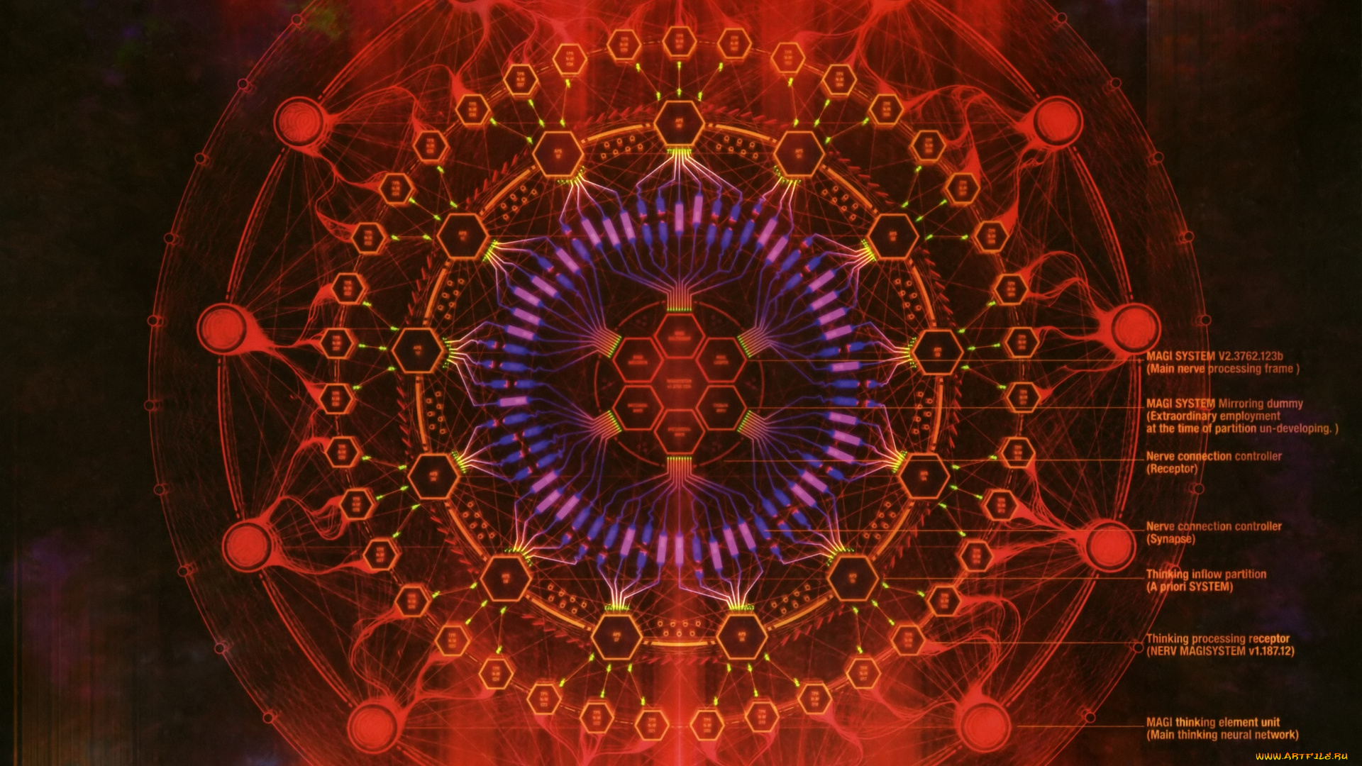 аниме, evangelion, интеллект, искуственный, компьютер, magi