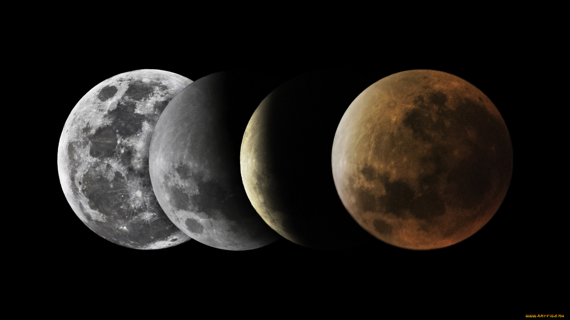 космос, луна, фазы