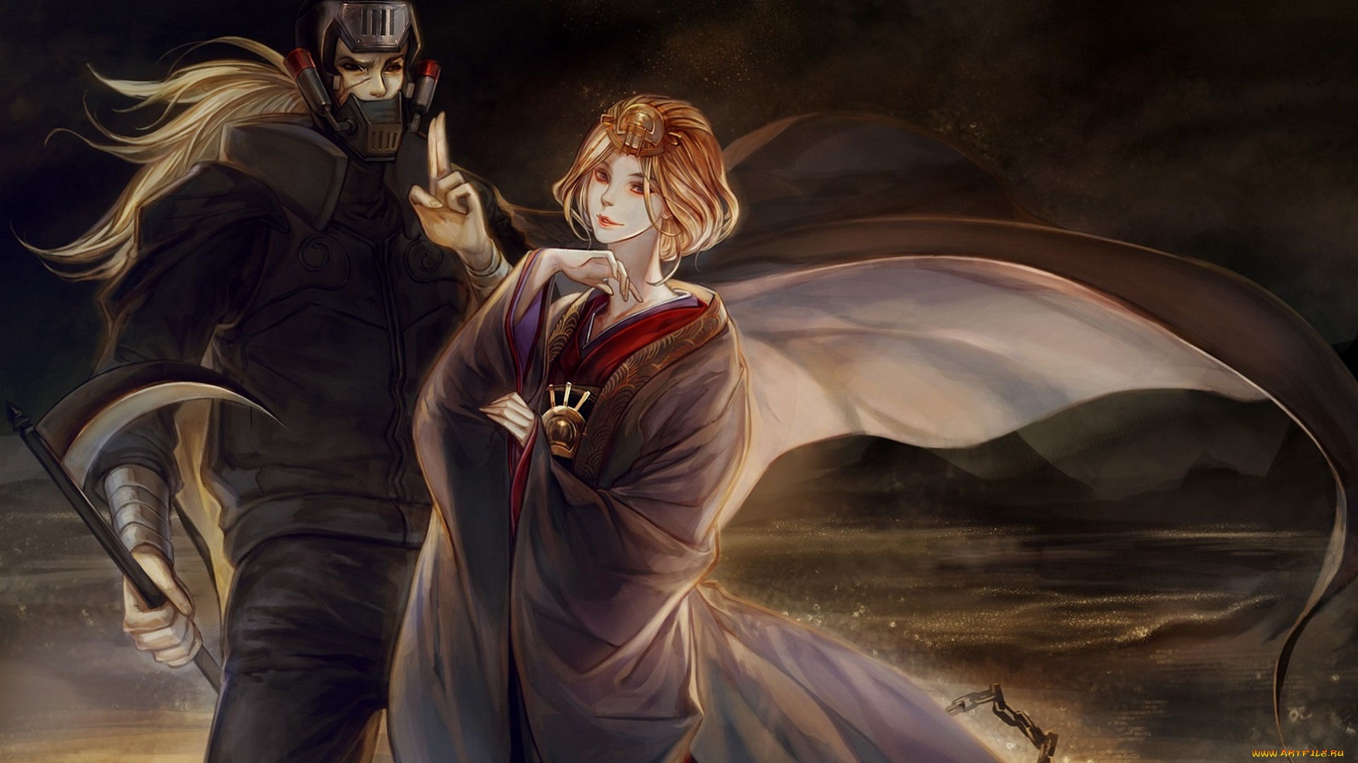 разное, арты, саламандра, ханзо, наруто, арт