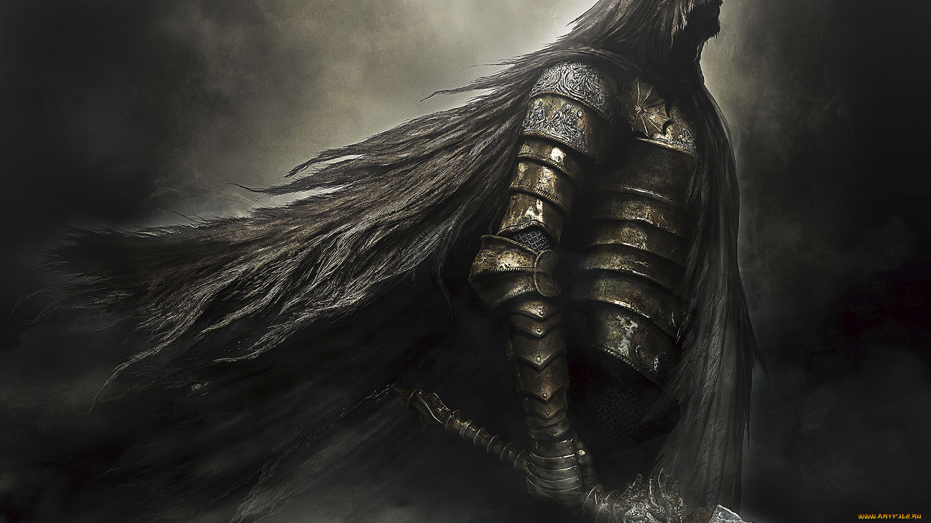 видео, игры, dark, souls, ii, dark, souls, ii, scholar, of, the, first, sin, 2, рыцарь, меч, темнота, доспехи, броня, капюшон, from, software, namco, bandai, games