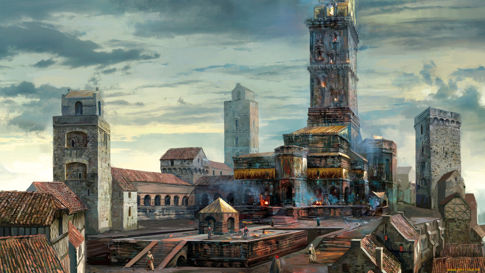 видео, игры, the, witcher, 3, , wild, hunt, город