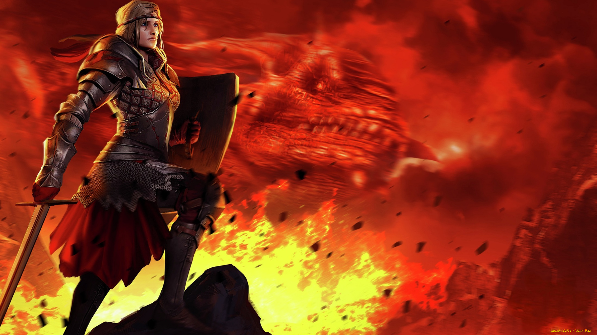 видео, игры, the, witcher, art, witcher, саския, saskia, battle, arena, драконоубийца, dragonslayer