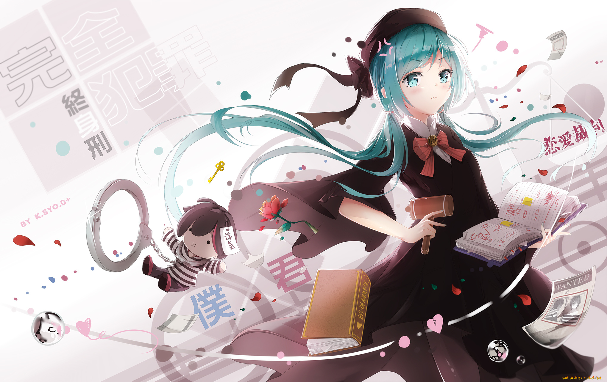 аниме, vocaloid, арт, девушка, kuroi, asahi, hatsune, miku