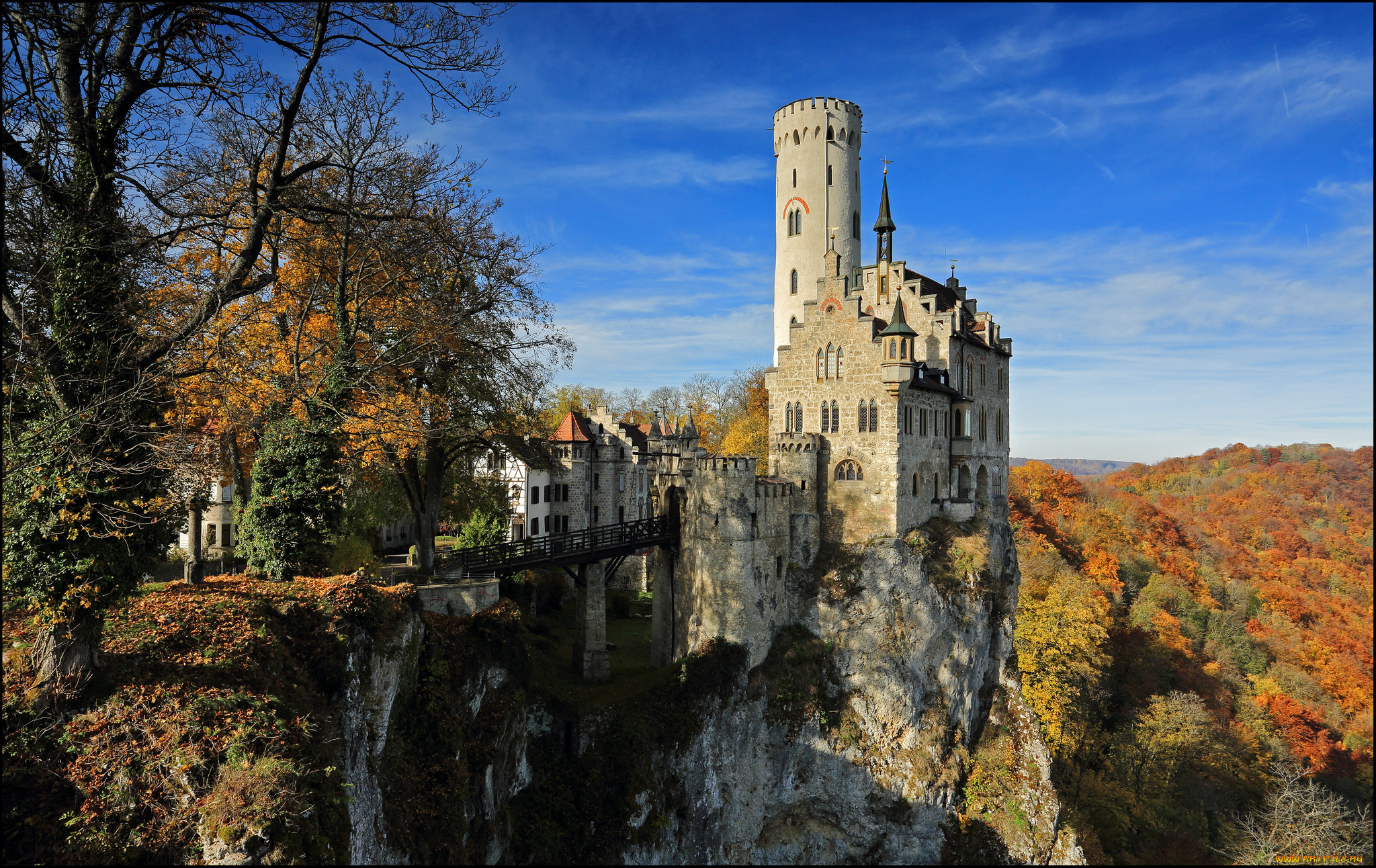 schloss, lichtenstein, города, замки, германии, башня, цитадель