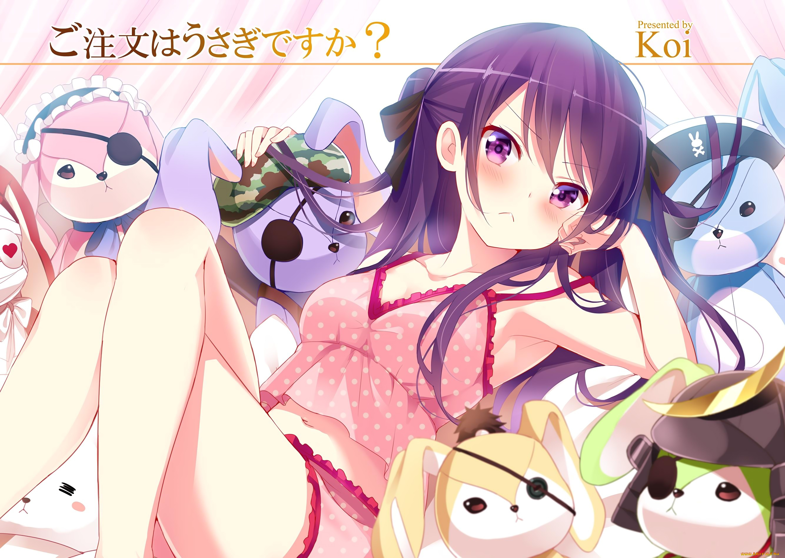 gochuumon, wa, usagi, desu, ka, аниме, unknown, , другое, игрушки, арт, koi, девочка, tedeza, rize, gochuumon, wa, usagi, desu, ka