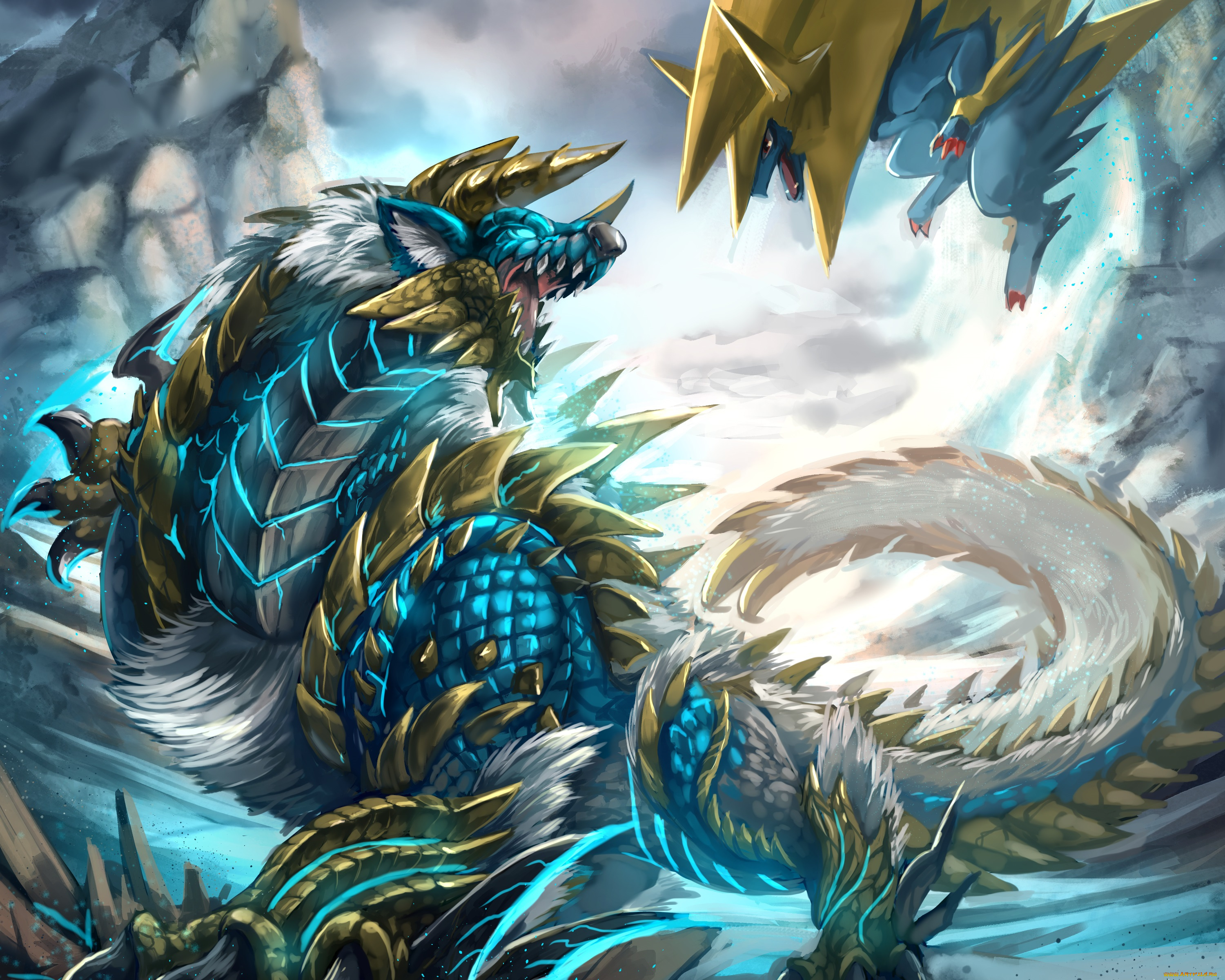 аниме, pokemon, покемоны, арт