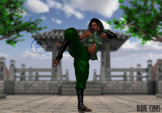 Картинка 3д+графика люди+ people поза фон взгляд девушка