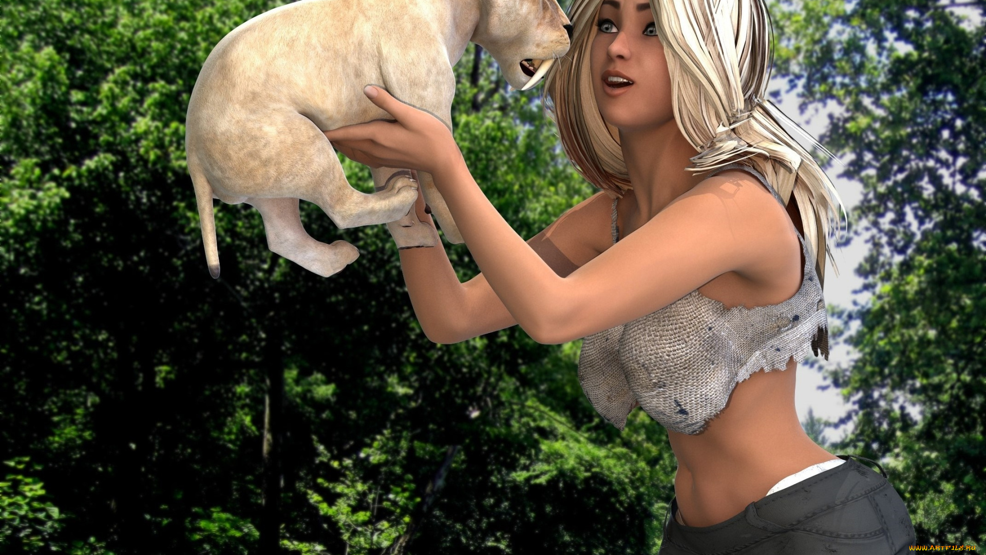 3д, графика, фантазия, , fantasy, девушка, взгляд, фон