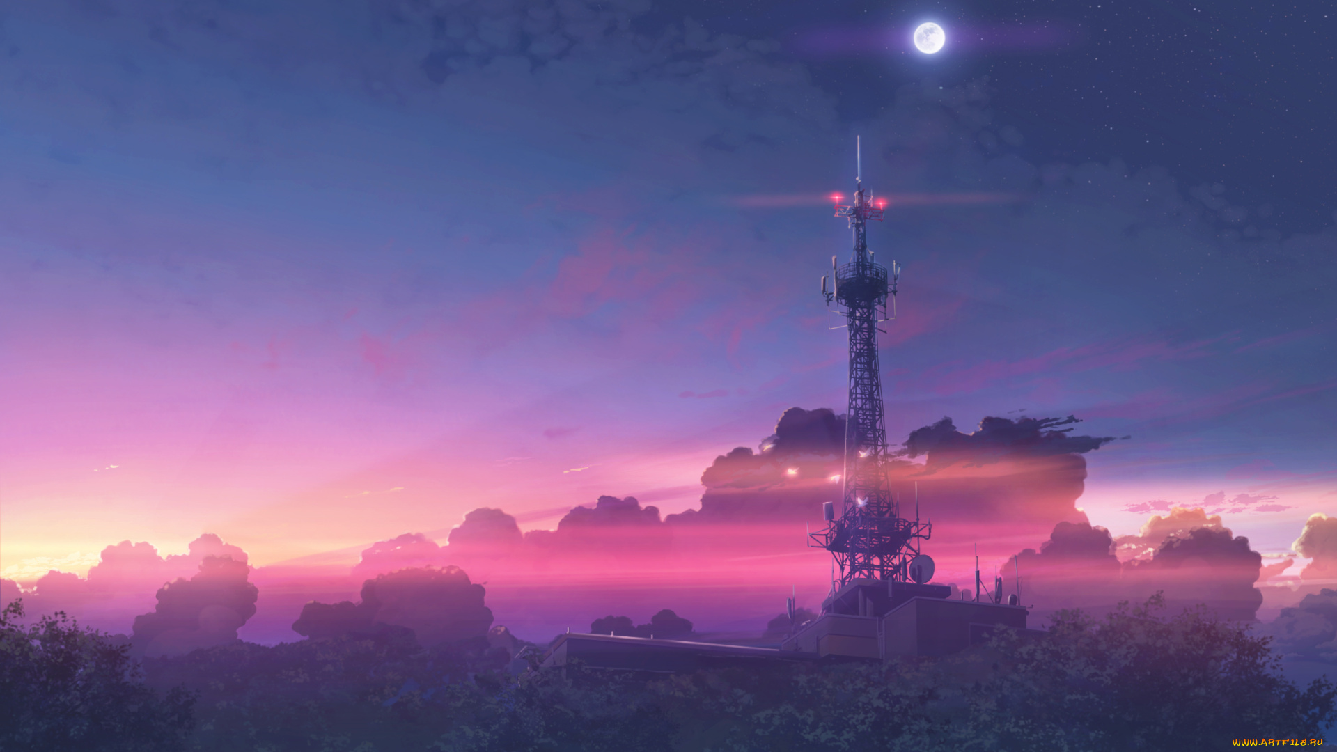 аниме, город, , улицы, , здания, hatsuame