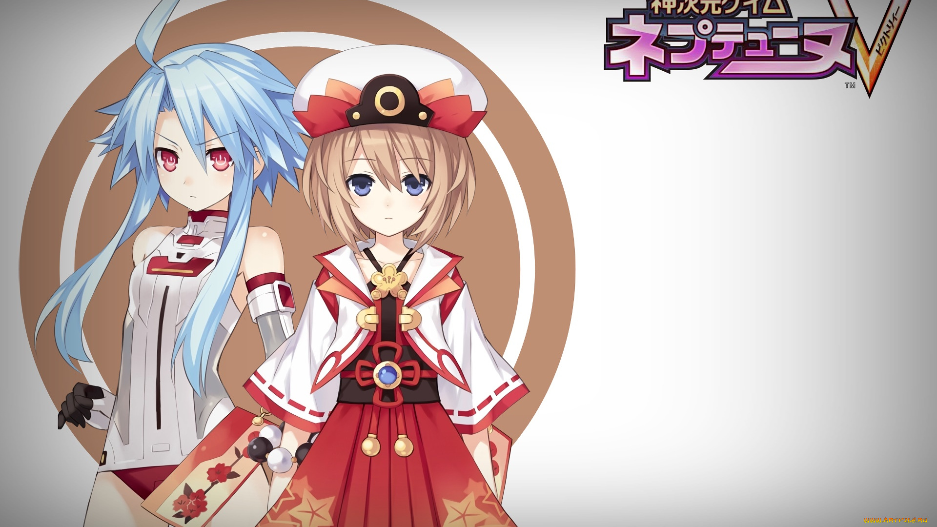 аниме, hyperdimension, neptunia, фон, взгляд, девушки