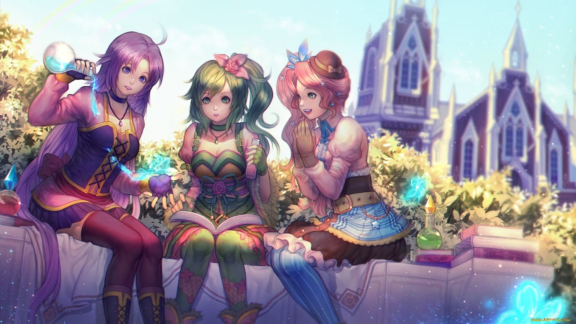 аниме, магия, , колдовство, , halloween, slapmyface, девушки