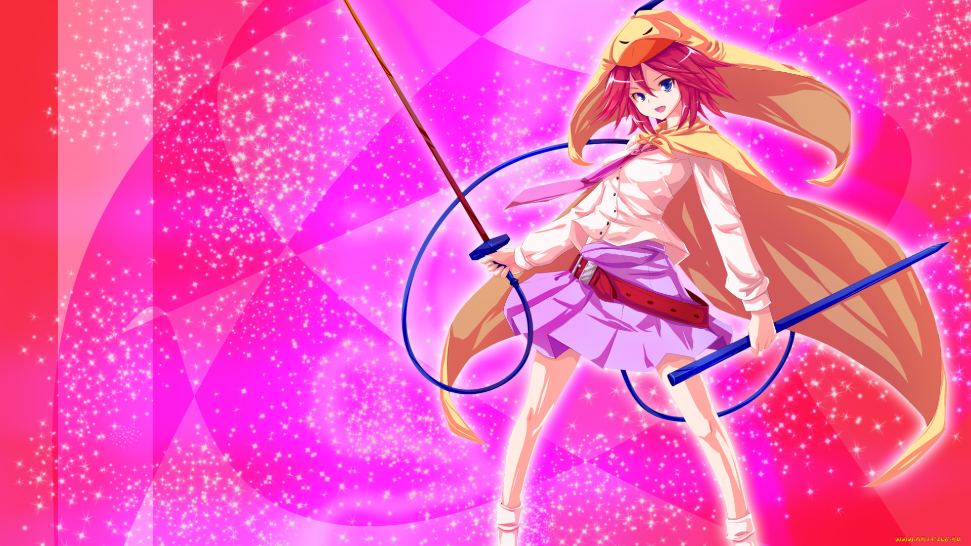 аниме, touhou, фон, взгляд, девушка