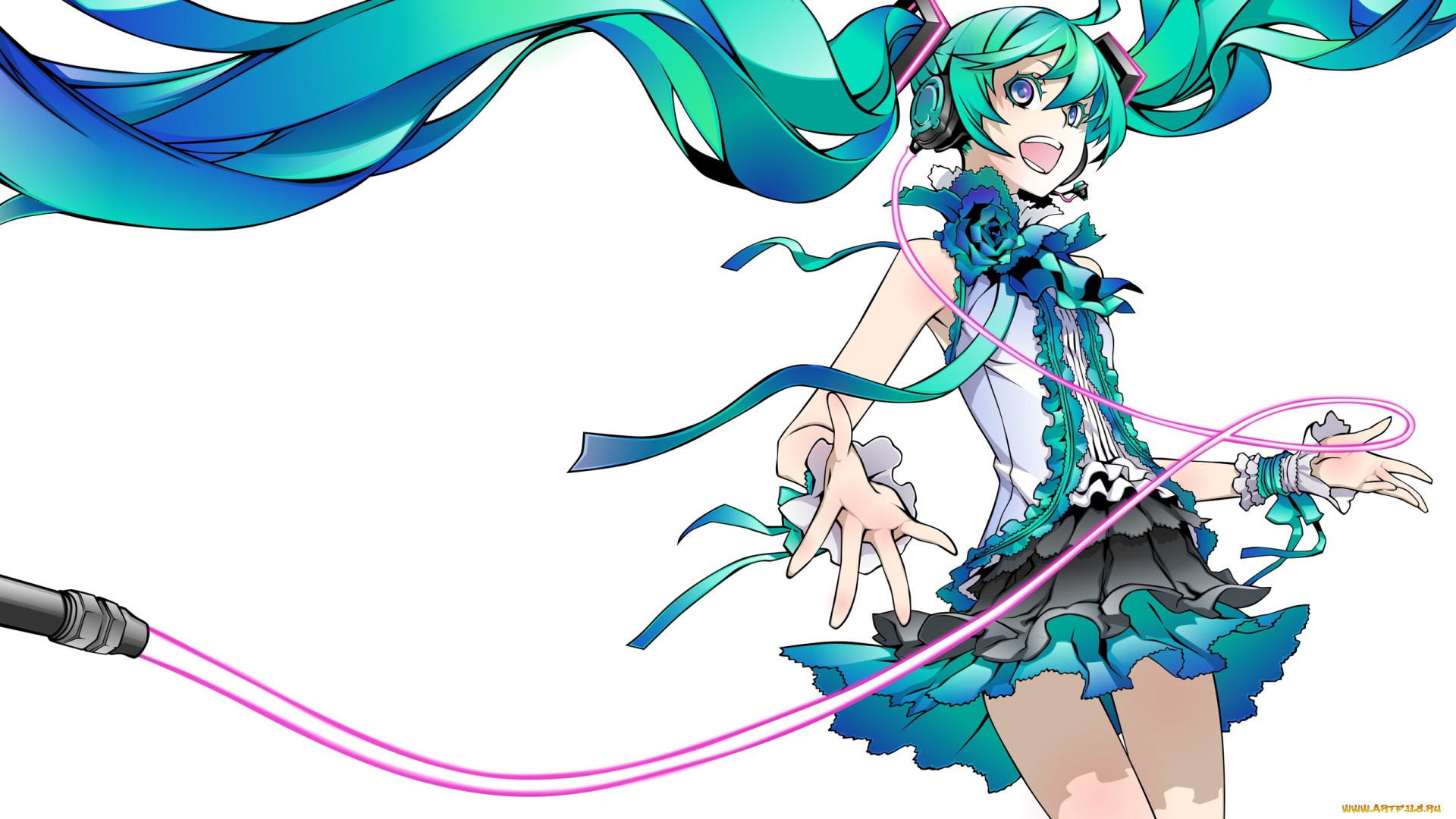 аниме, vocaloid, фон, девушка, взгляд