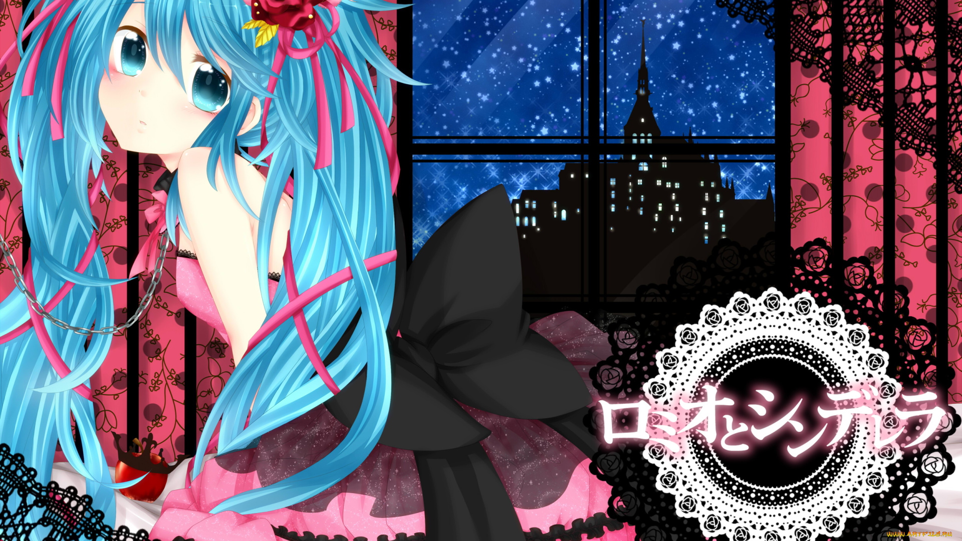 аниме, vocaloid, фон, взгляд, девушка