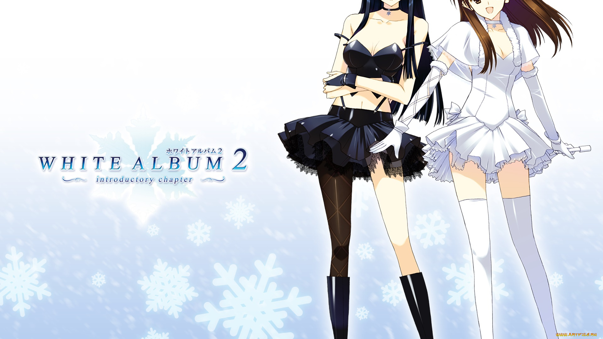 аниме, white, album, фон, взгляд, девушка