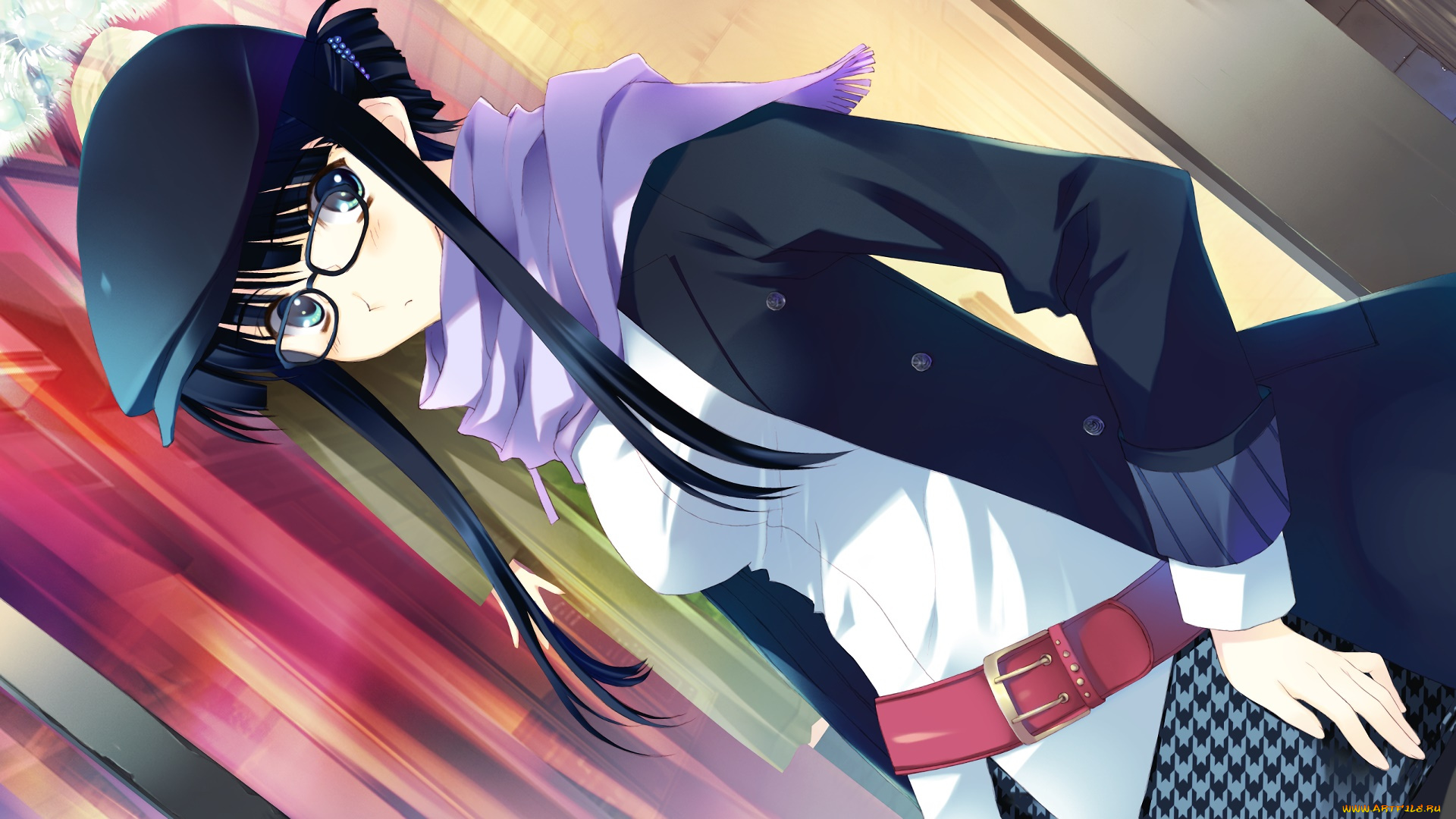 аниме, white, album, взгляд, фон, девушка