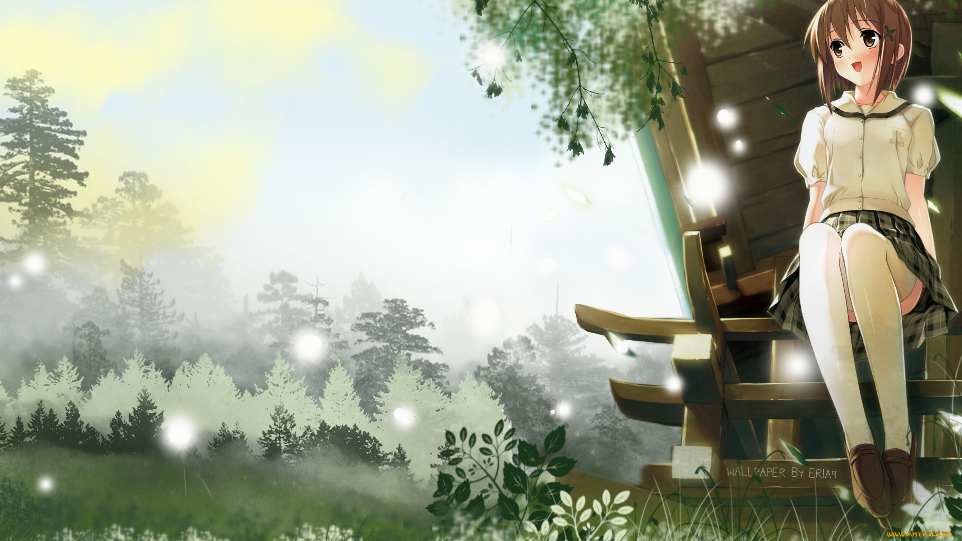 аниме, yosuga, no, sora, фон, взгляд, девушка