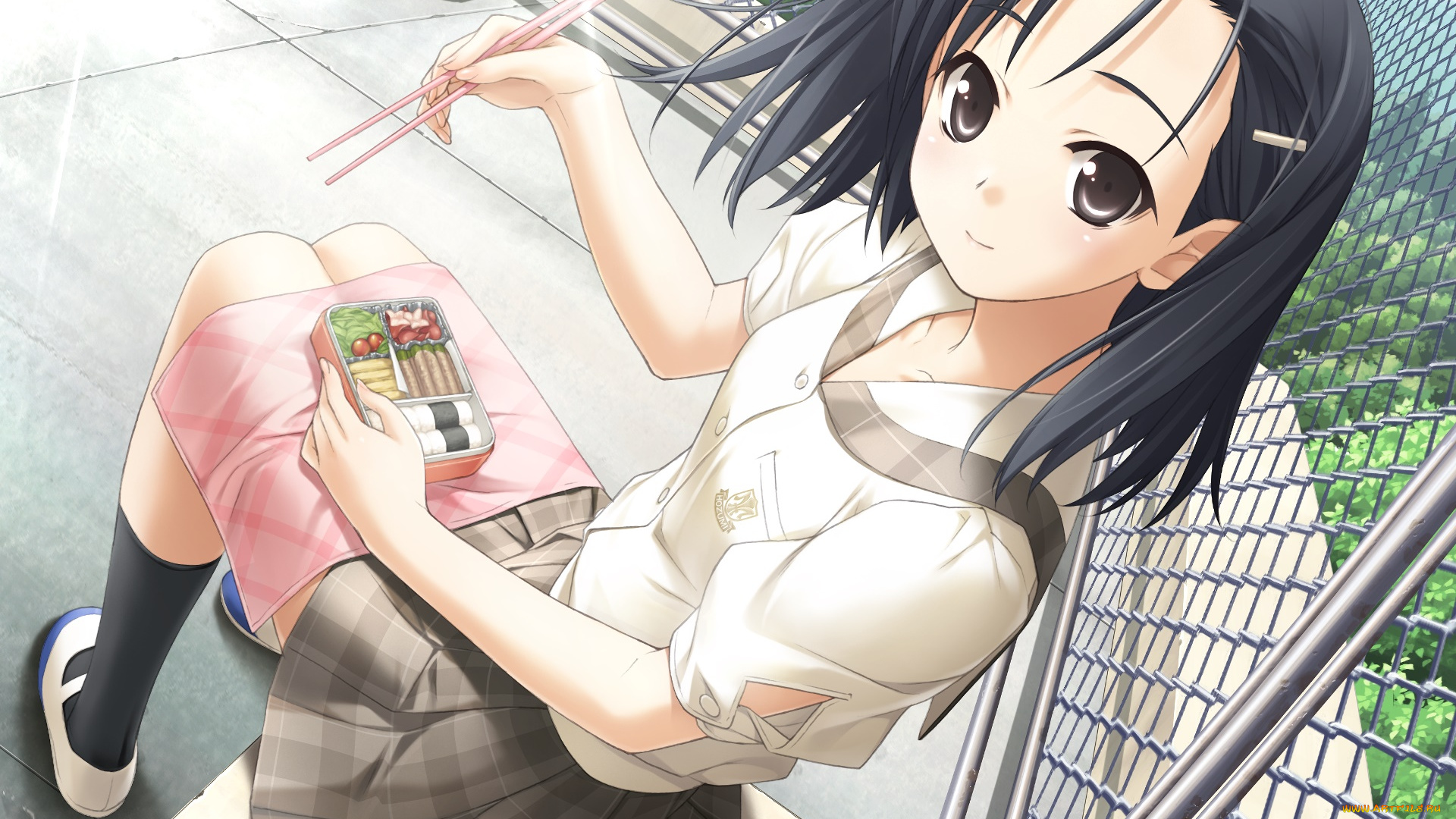 аниме, yosuga, no, sora, фон, взгляд, девушка