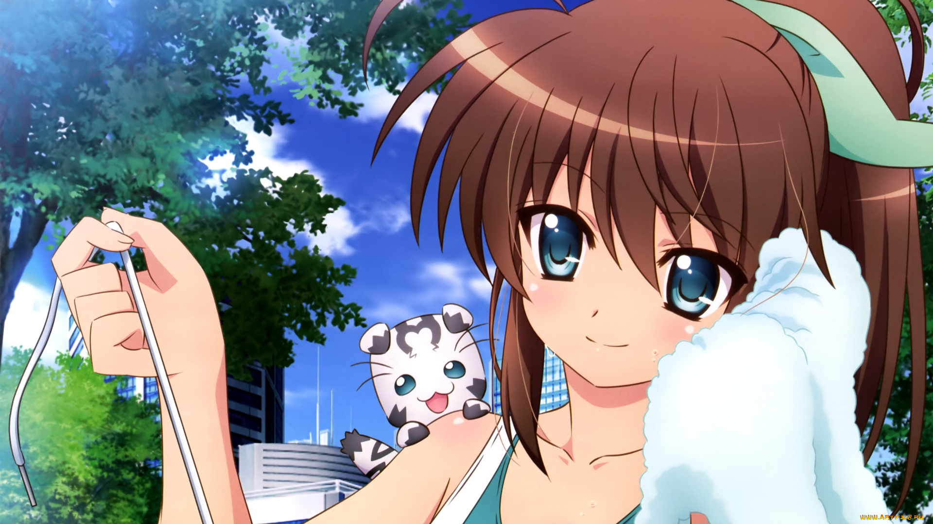 vivid, strike, аниме, фон, взгляд, девушки