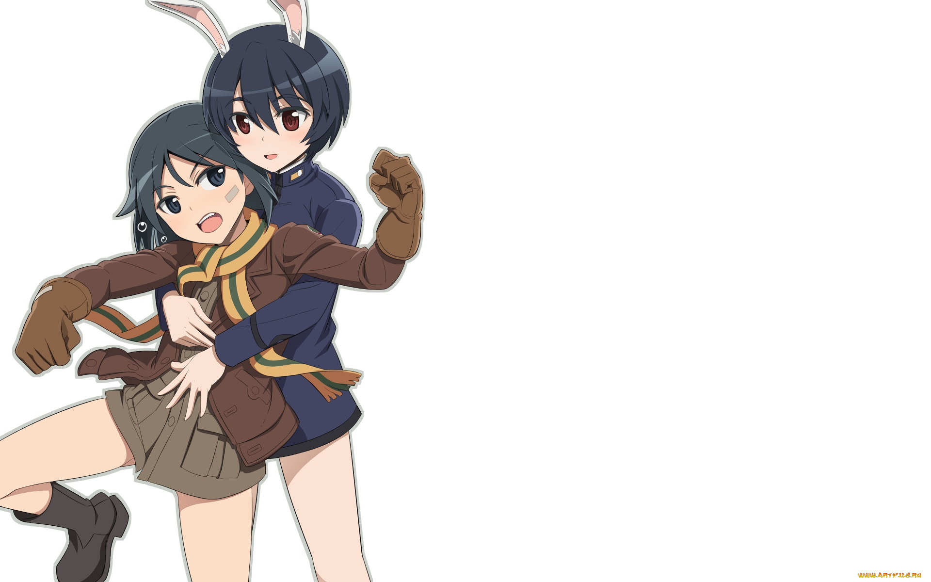 аниме, strike, witches, фон, взгляд, девушка