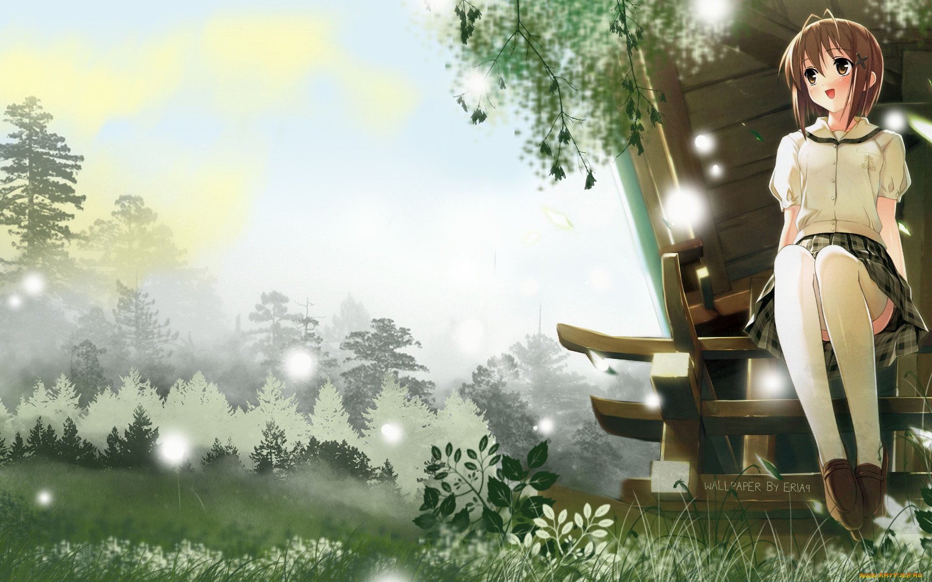 аниме, yosuga, no, sora, фон, взгляд, девушка