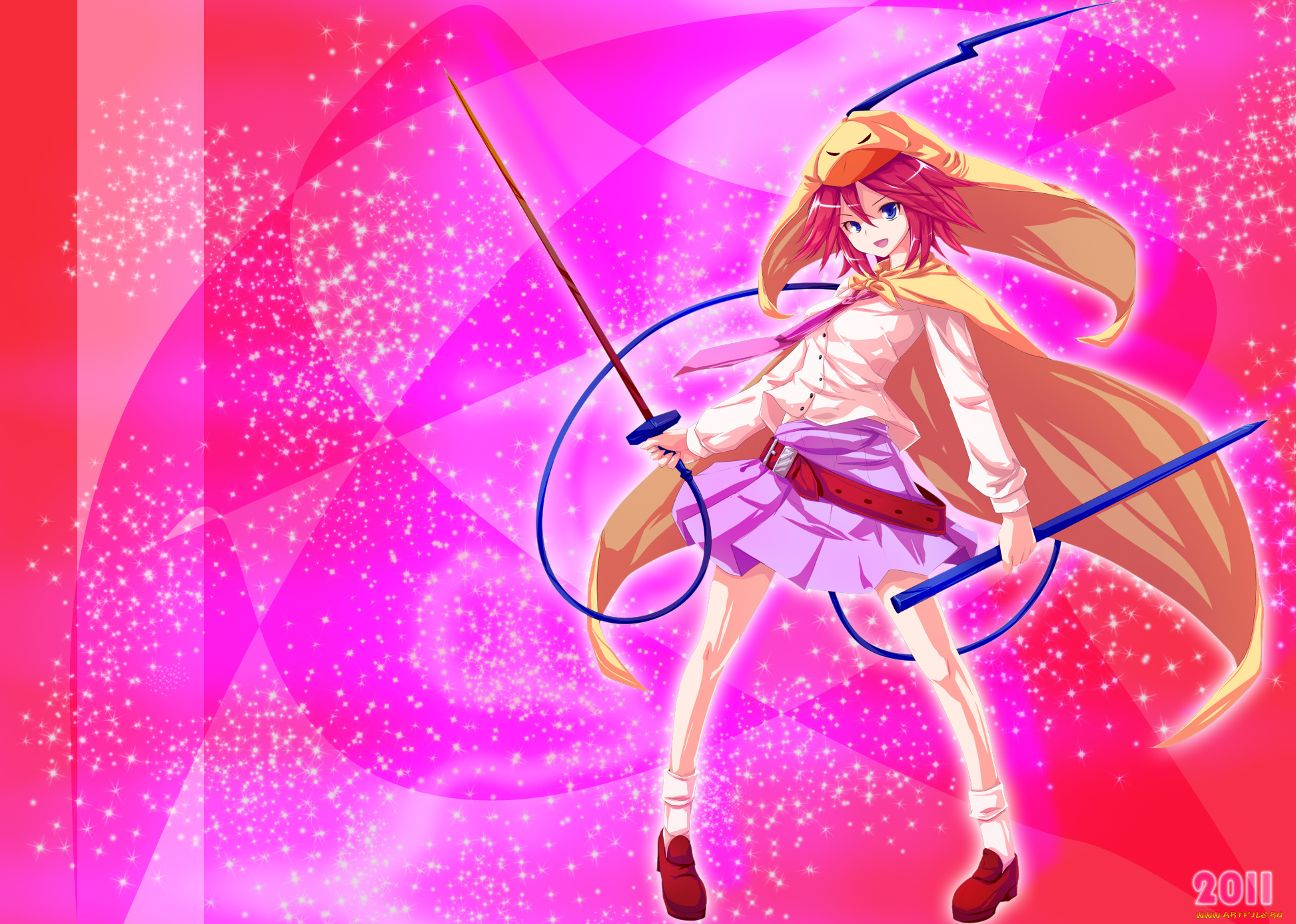 аниме, touhou, фон, взгляд, девушка